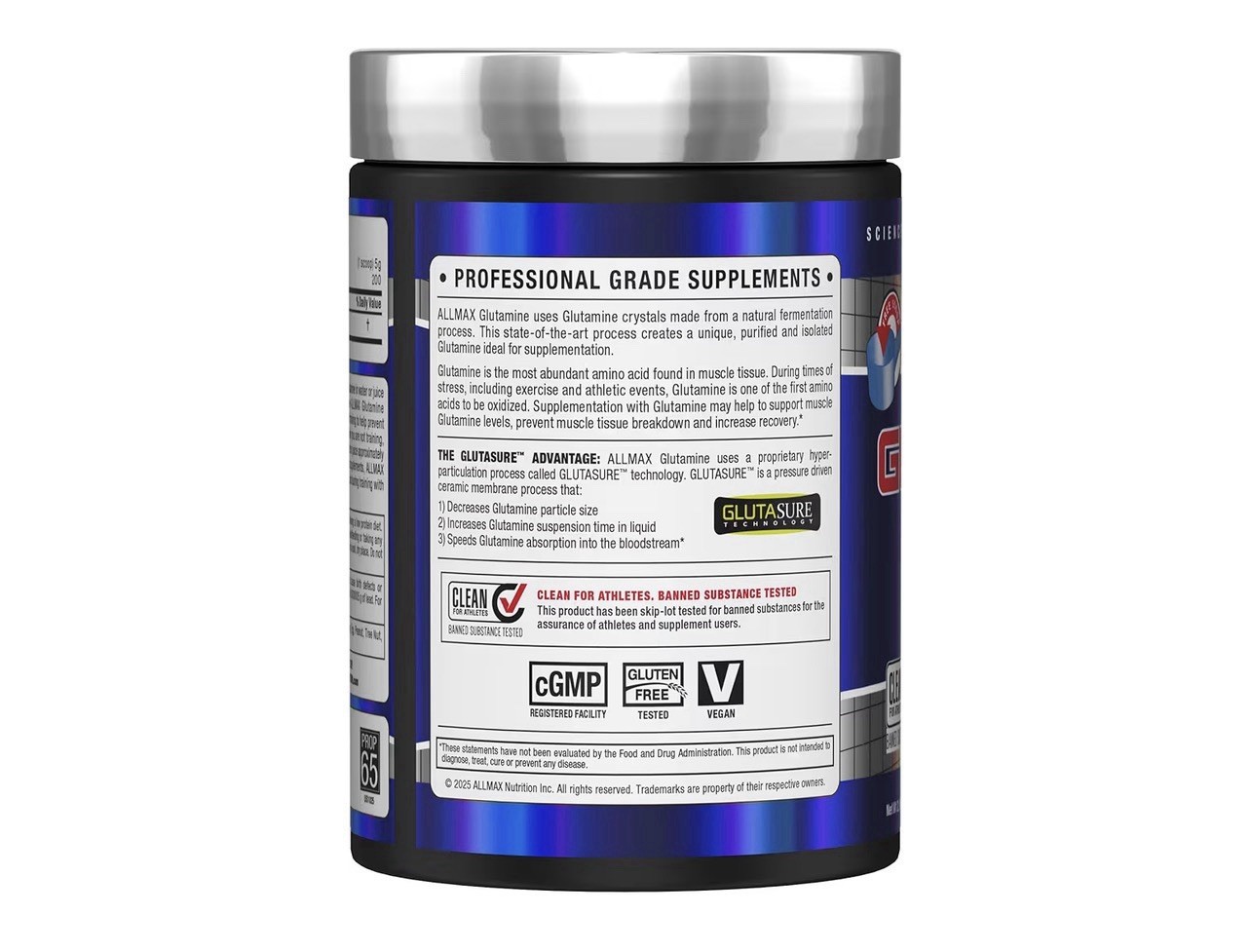 ALLMAX Essentials, Glutamine, 2.2 lbs (1,000 g)