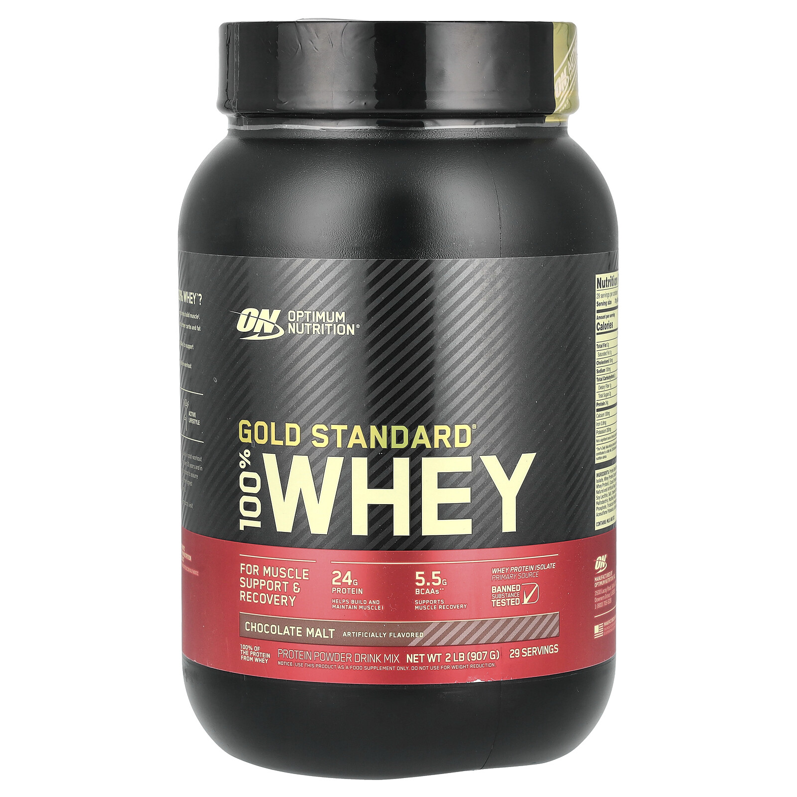 Gold Standard® 100% Whey, Chocolate Malt, 2 lb (907 g)
