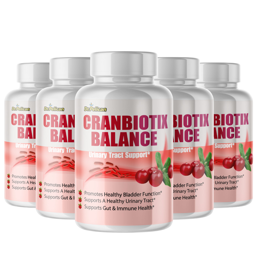 Cranbiotix Balance- Gut & Urinary Tract Support- 5 Bottles- 300 Capsules