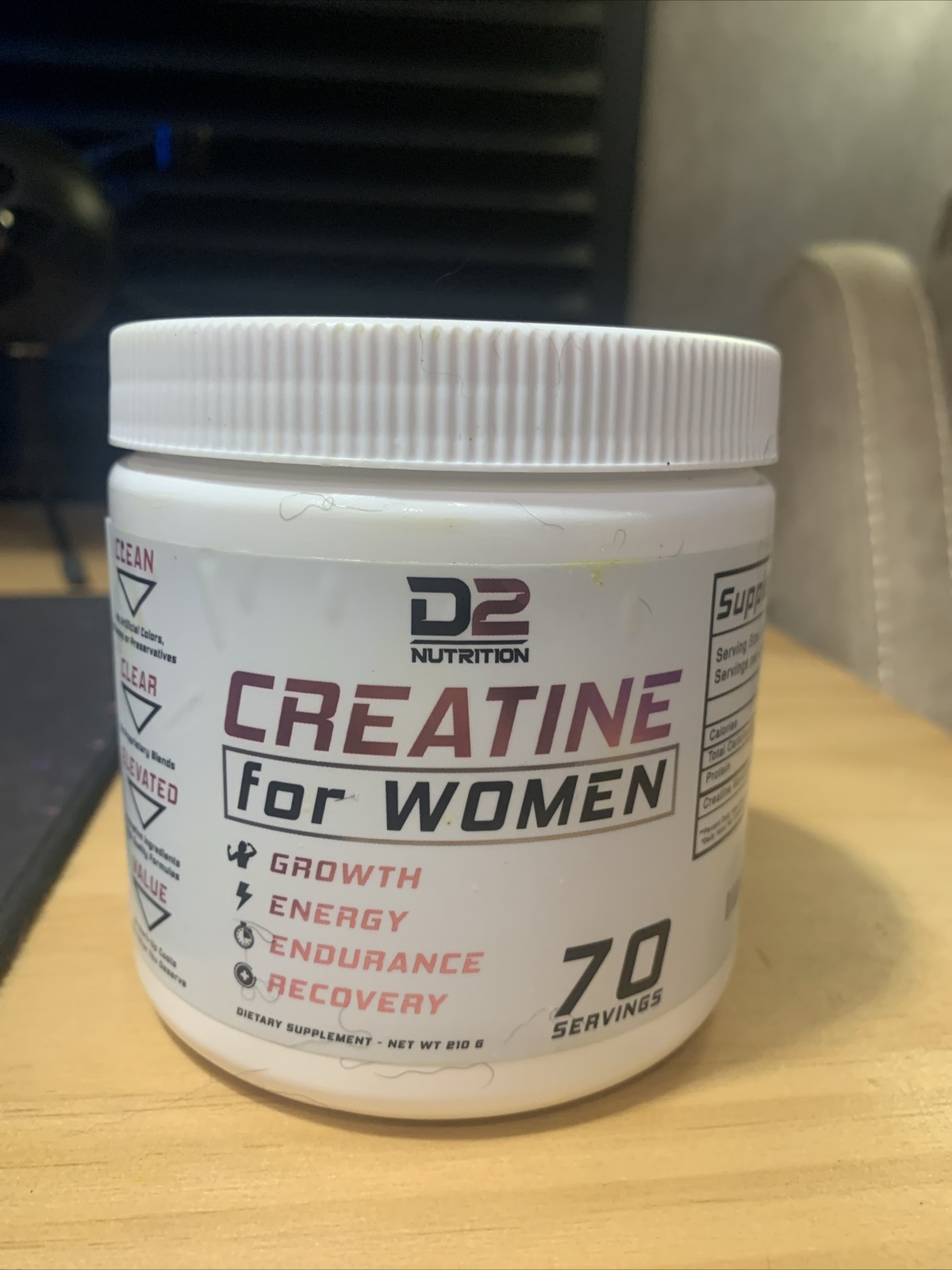 D2 Nutrition Creatine for Women -(70servings)-“Growth/Energy/Endurance/Recovery”