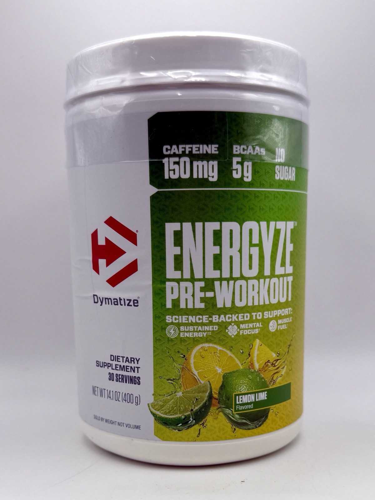 Dymatize Energyze Pre-Workout Lemon Lime 30 Servings 14.1 oz BBD 02/27
