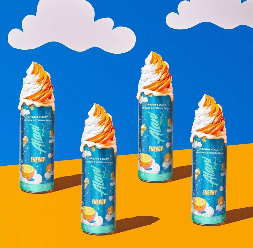 Alani Dream Float Sugar Free, Low Calorie Energy Drinks, 200mg Caffeine (6 Pack)