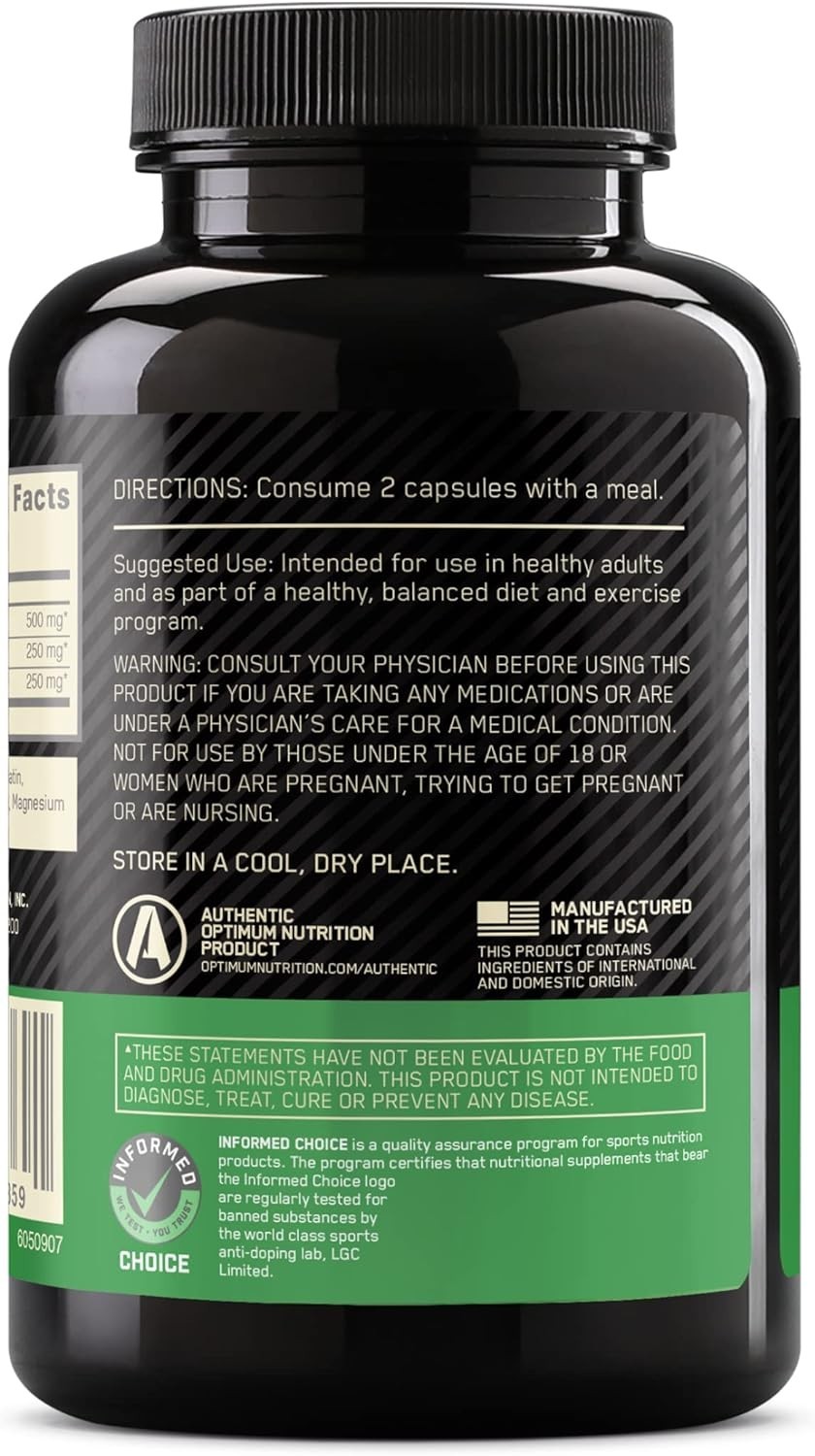 Instantized BCAA Capsules 1000mg – Keto-Friendly Essential Amino Acids, 60 Count