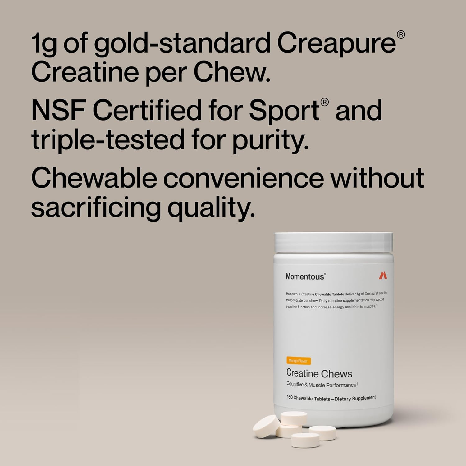 Creatine Chews – Creapure Creatine Monohydrate – Supports Strength, Lean Muscle,
