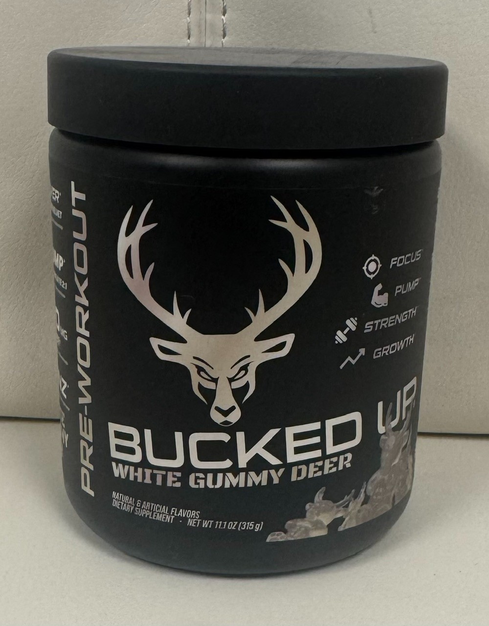 Bucked Up Pre-Workout White Gummy Deer flavor 11.1oz Brand New