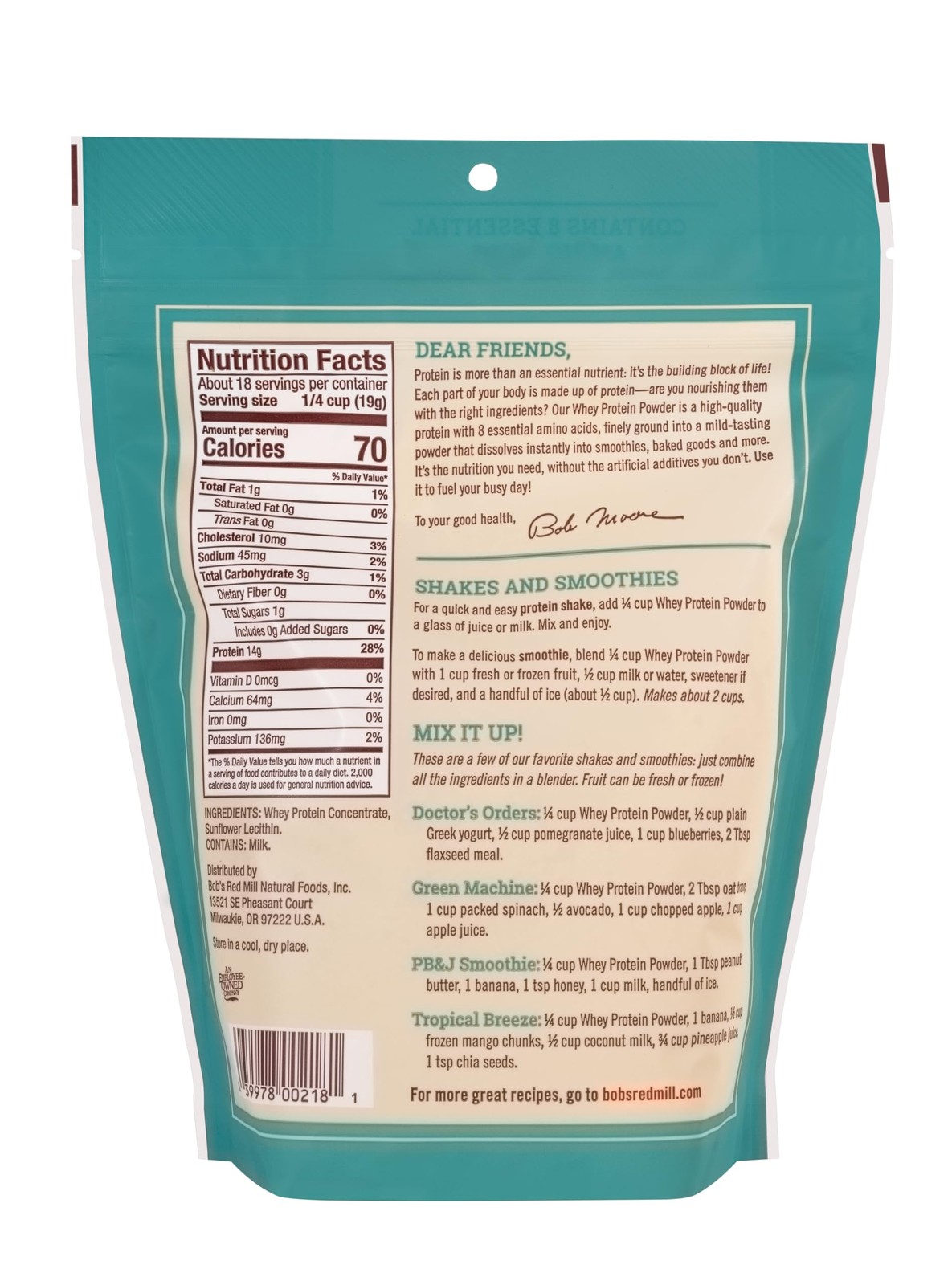 All Natural Whey Protein Powder, 12 Ounce