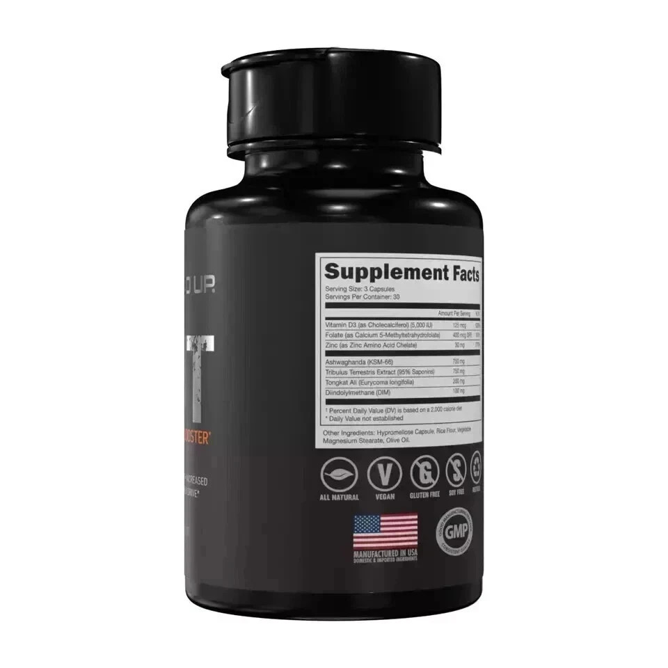 BUCKED UP RUT TESTOSTERONE BOOSTER 90Caps 30Serv Hormone Balance Mood, Pack of 2