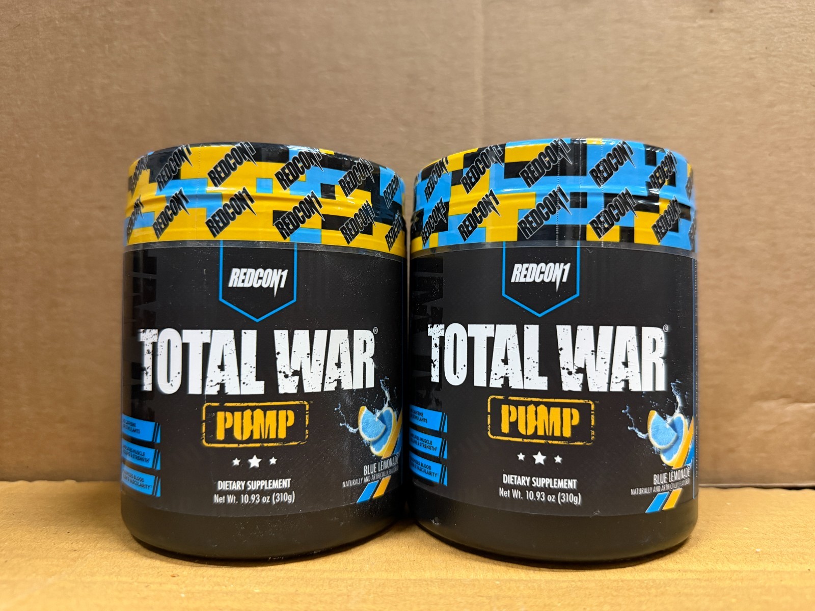 2 Pack REDCON1 TOTAL WAR PUMP Blue Lemonade Stim Free PreWorkout 30 Srv 2027 EXP
