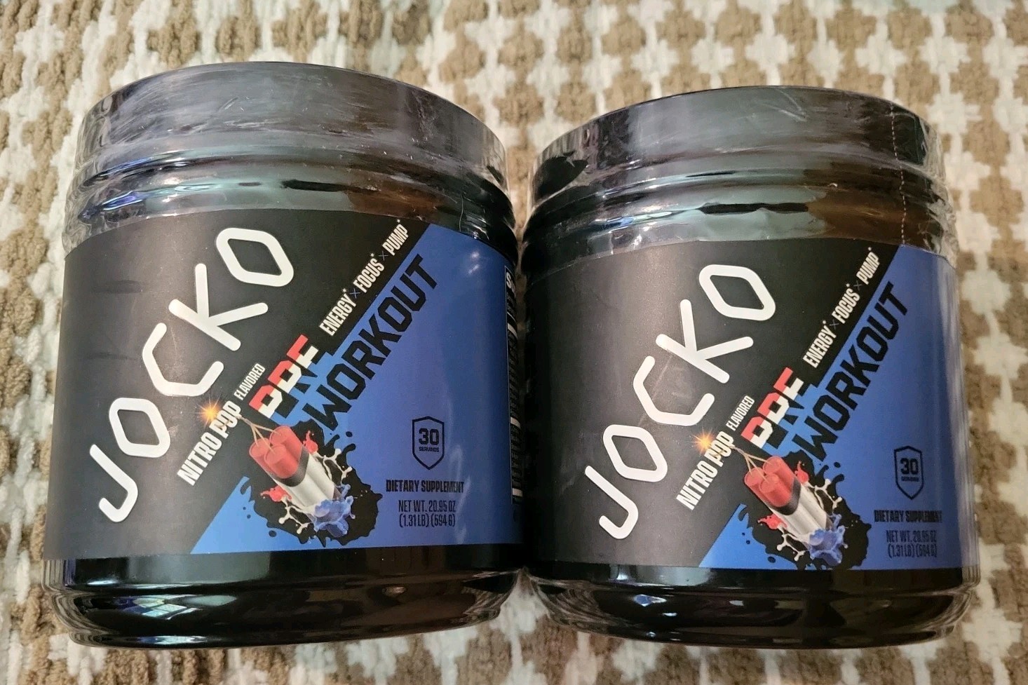 2 Jocko Pre Workout Nitro Pop Flavored 20.95oz -EXP: 10/26
