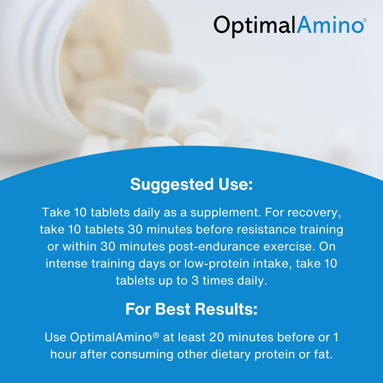 OptimalAmino Tablets (150 Count) | 99% Utilized Essential Amino Acids (EAA) S…