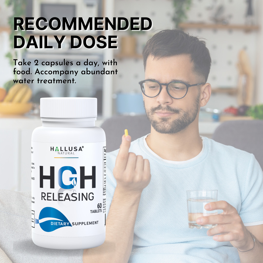 HGHBooster Natural Growth Support, Amino Acids Nitric Oxide Support – 60 Tablets
