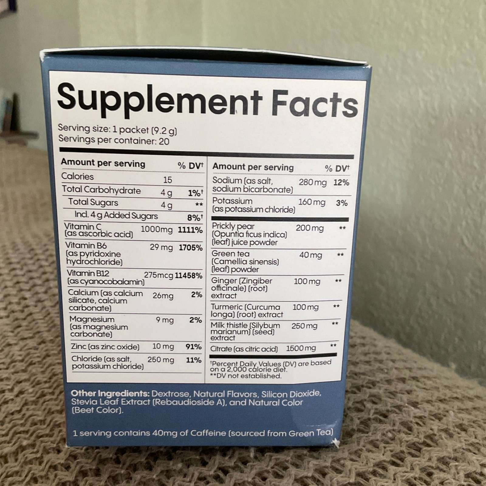 HydraLytePlus Electrolytes Liver Support Powder Blood Orange Ginger 20 Packets