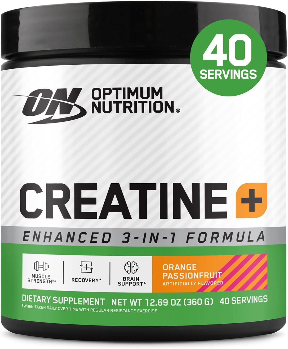 Creatine Monohydrate plus Powder, Orange Passionfruit Flavored Creatine Perfo…