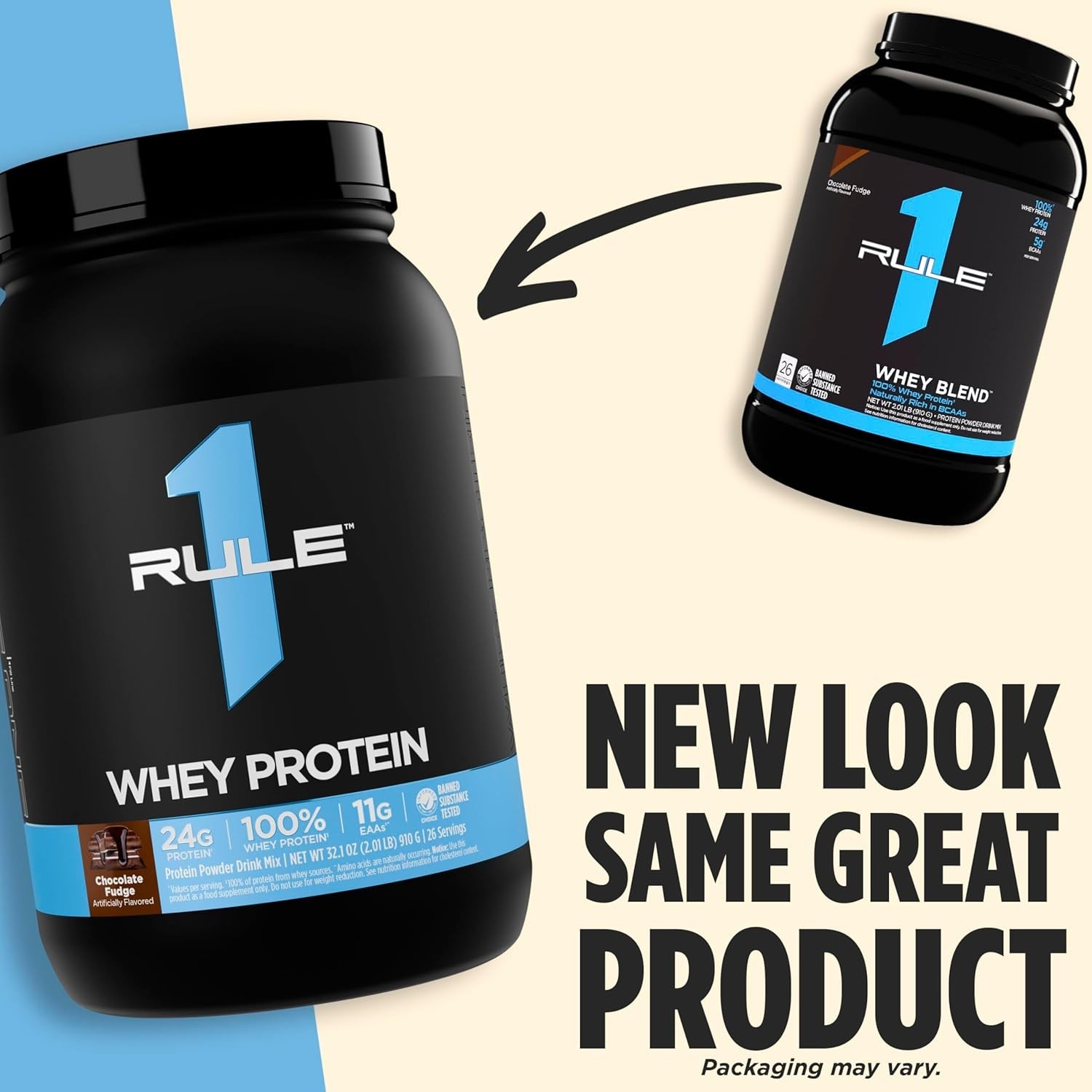 Rule 1 Whey Protein – 24g FastActing Protein from AllWhey Sources with Natura…