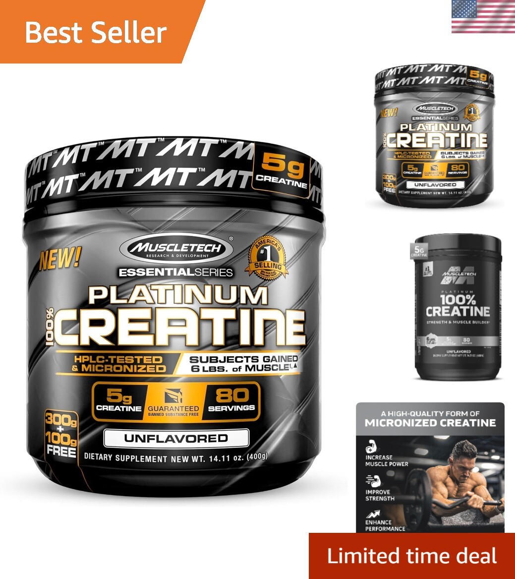 Keto-Friendly Micronized Creatine Powder – 80 Servings for Enhanced Performance
