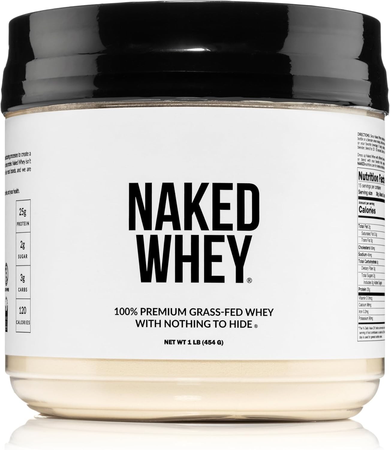 NAKED Whey 1Lb – Only 1 Ingredient, Grass Fed 1 Pound (Pack of 1)