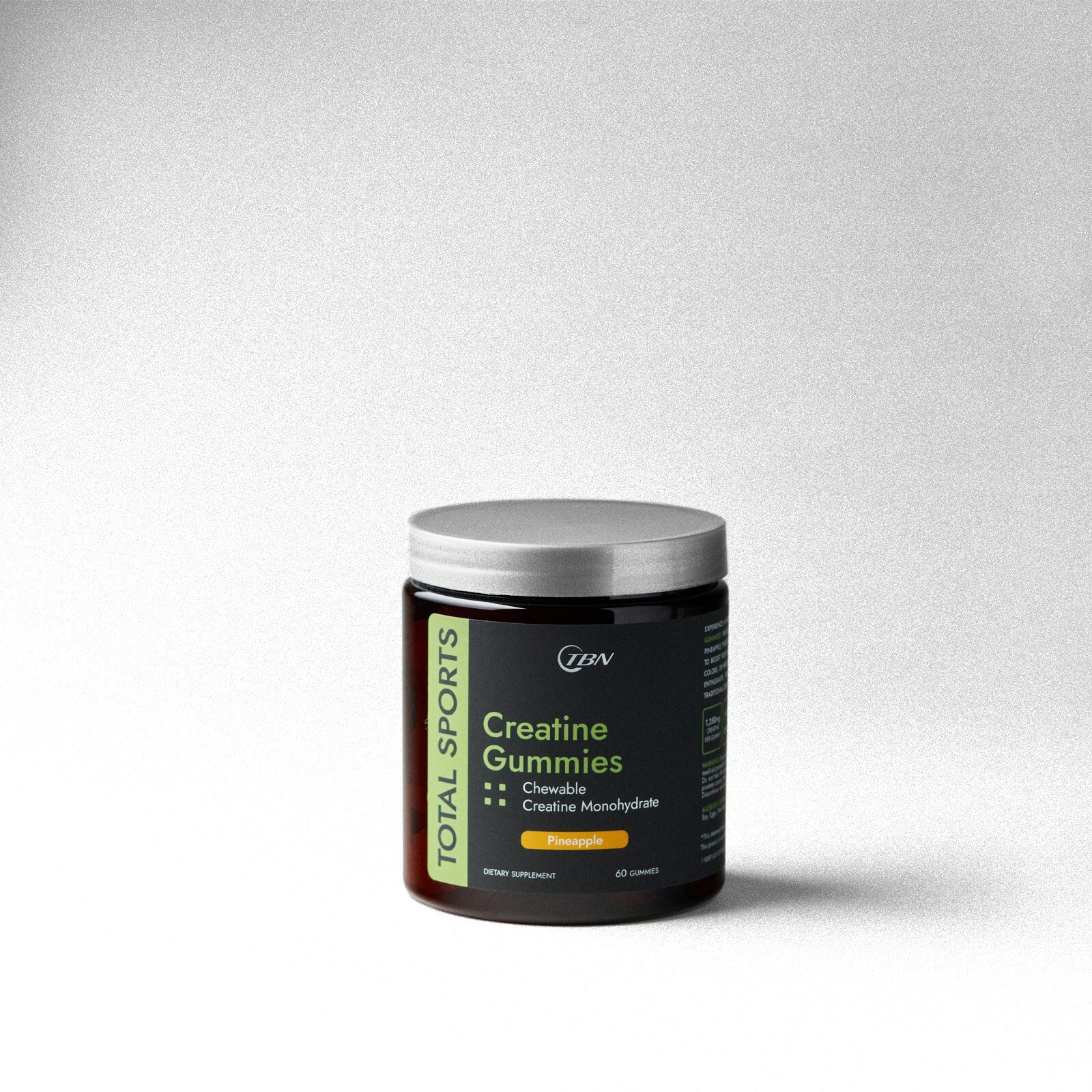Creatine Gummies Chewable Creatine 1,250mg per Gummy – Natural Pineapple Flavor
