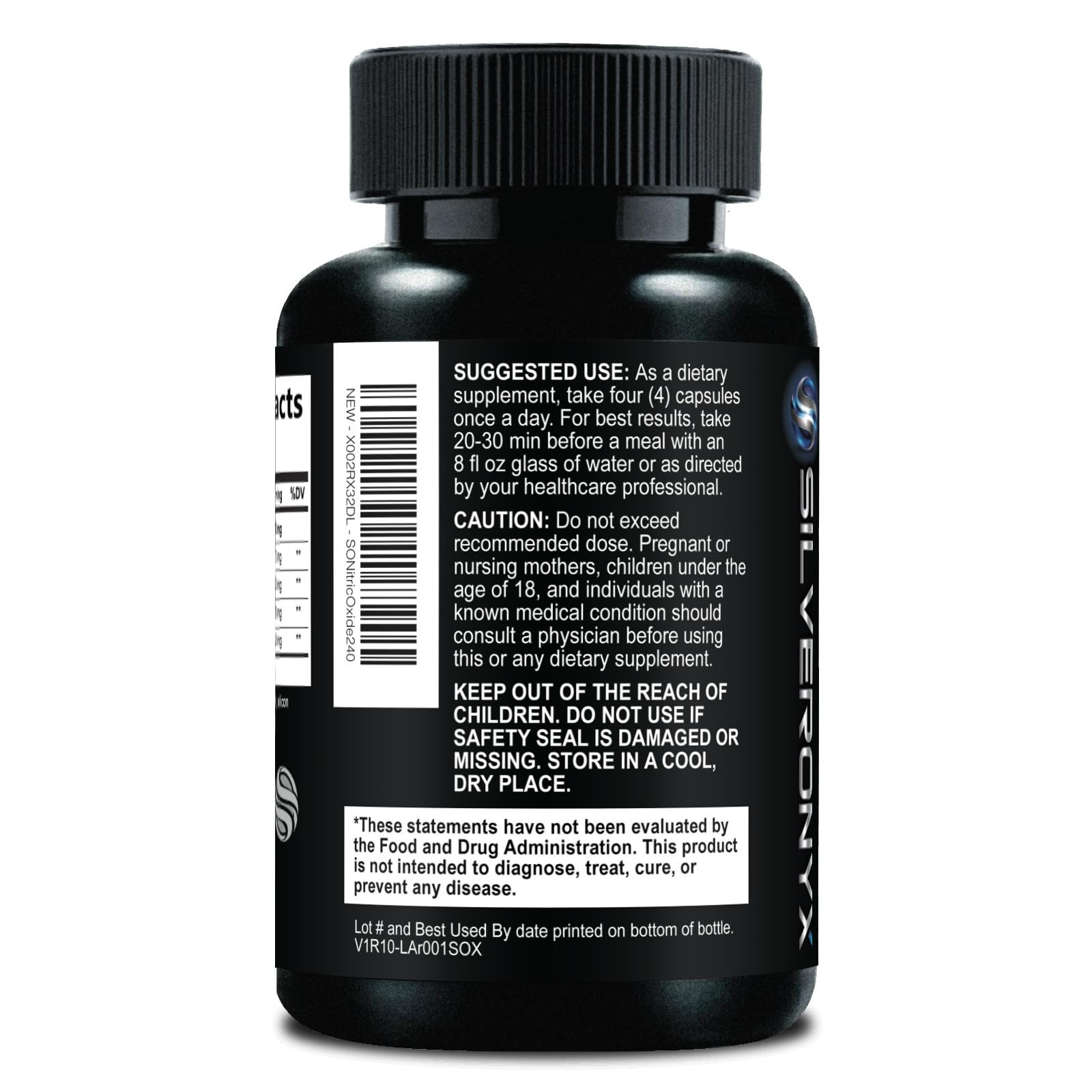 Extra Strength Nitric Oxide Booster – L-Arginine & Citrulline – 240 Capsules