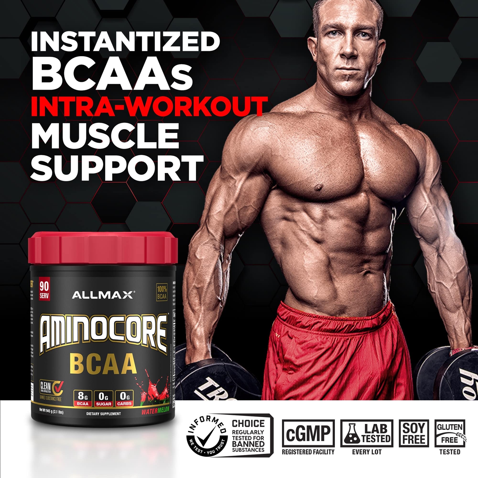 High Dosage BCAA Supplement 30 Servings 9 6 5 Ratio Muscle Growth Recovery