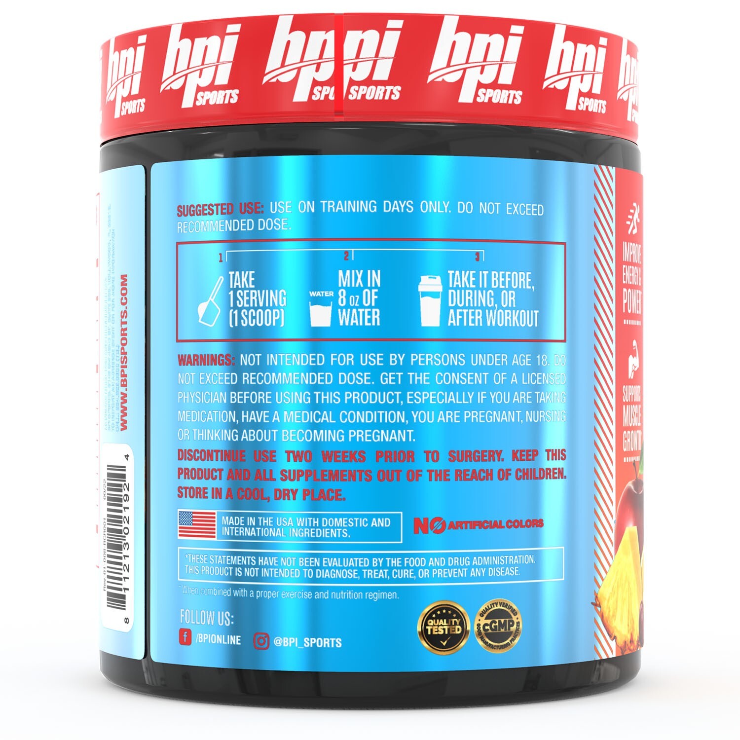 BPI Sports Best Creatine Fruit Punch + 2 FREE Hydro HD Samples + QSS Shaker