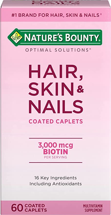 Nature’s Bounty Optimal Solutions Hair, Skin & Nails, 60 Coated Caplets