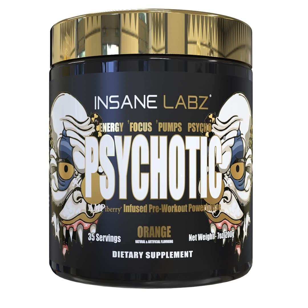 Insane Labz Gold Pre Workout Supplement 35 Servings Orange Energy Focus Pumps