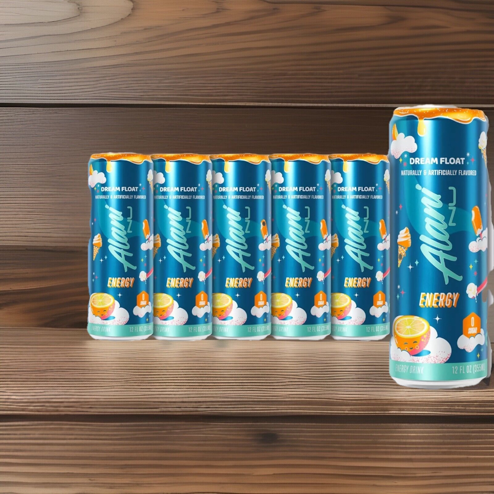Alani Dream Float Sugar Free, Low Calorie Energy Drinks, 200mg Caffeine (6 Pack)