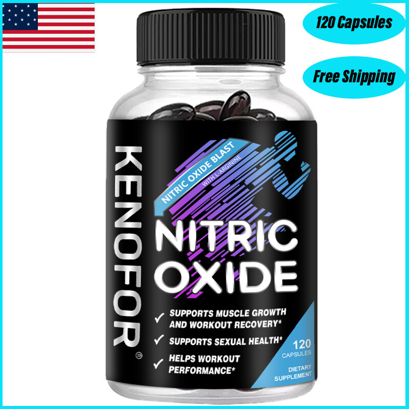 Nitric Oxide L-Arginine Pre Workout+Testosterone Booster,Men’s,Test 120Capsules