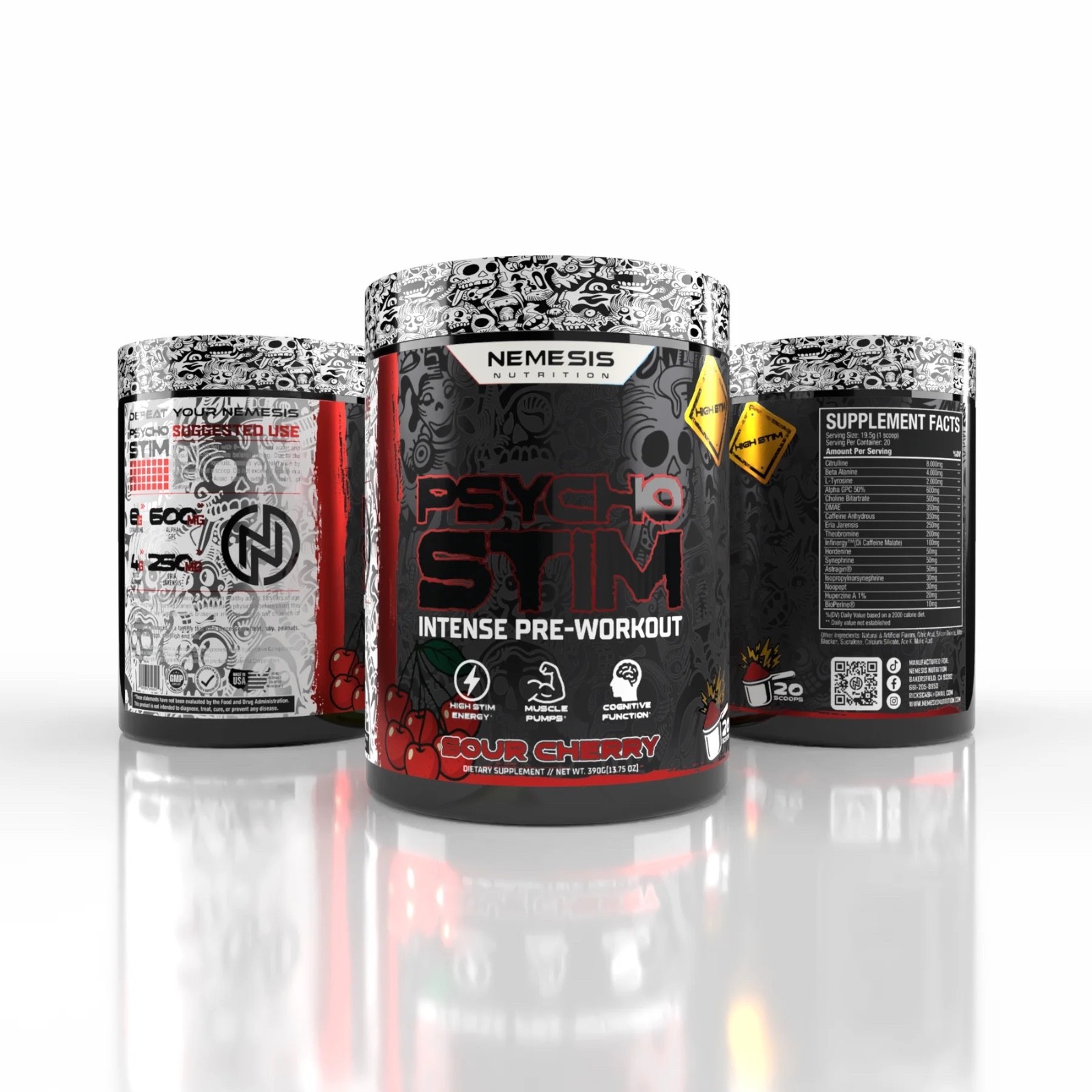 PSYCHO STIM HIGH STIM PRE-WORKOUT – SOUR CHERRY