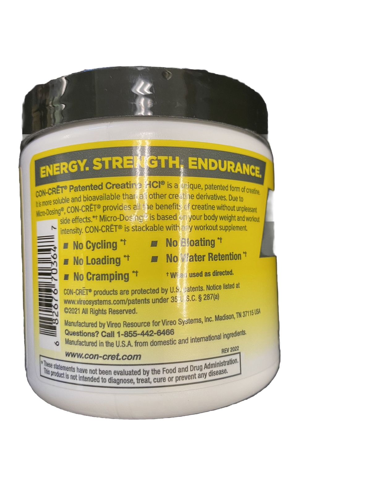 Con-cret Creatine Powder. Pineapple. 64 Servings