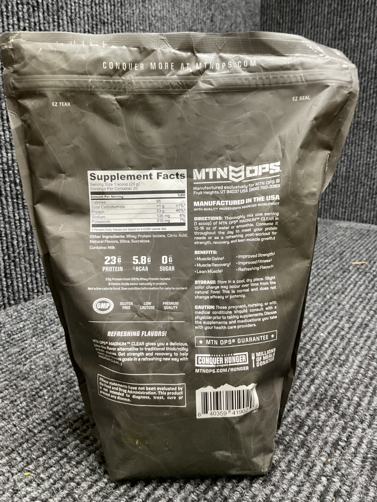 MTN OPS Magnum Clear Protein Powder – 23g 100% Whey Protein Isolate per Servi…