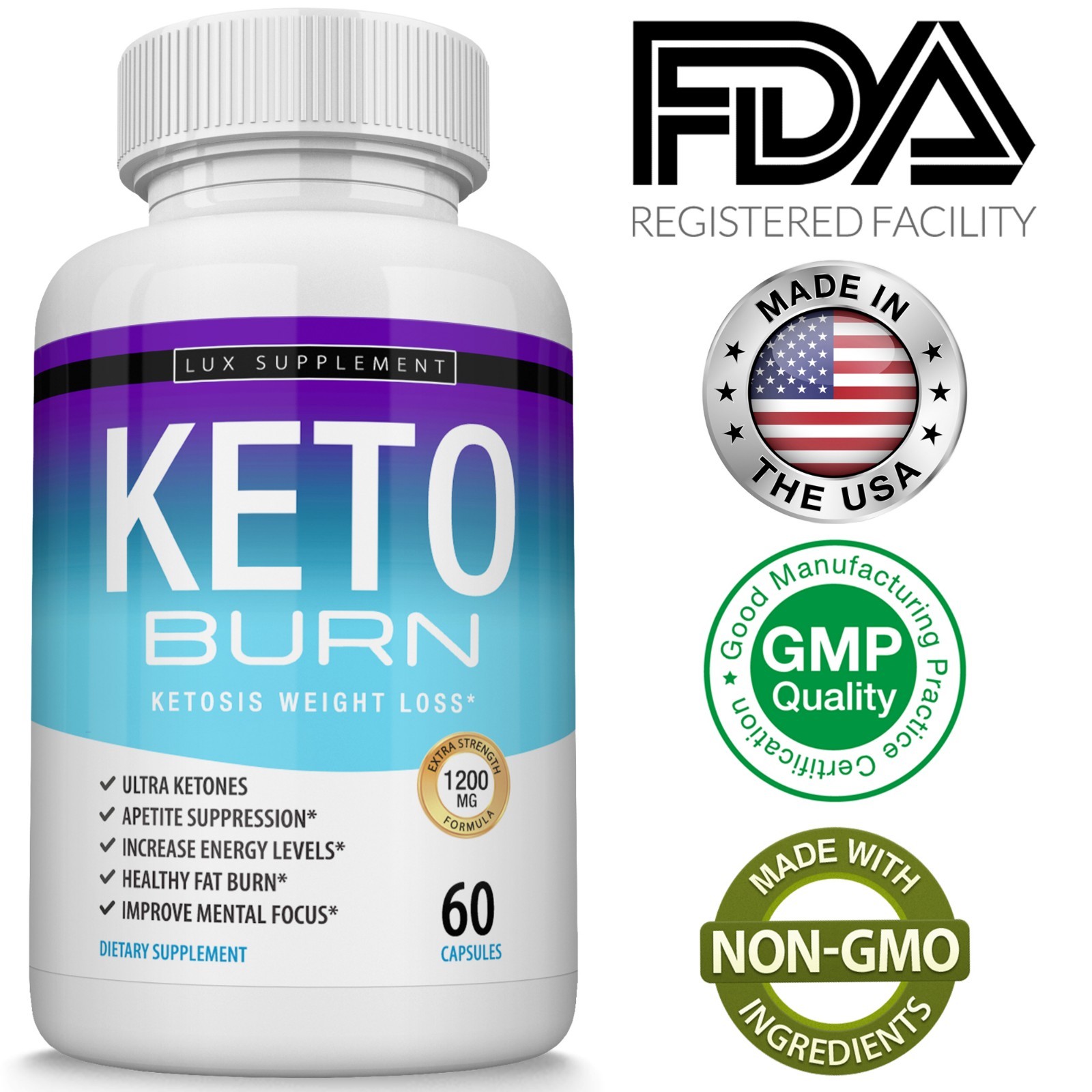 Keto Burn Diet Pills 1200 MG – Advanced Ketosis Supplement 3 Months