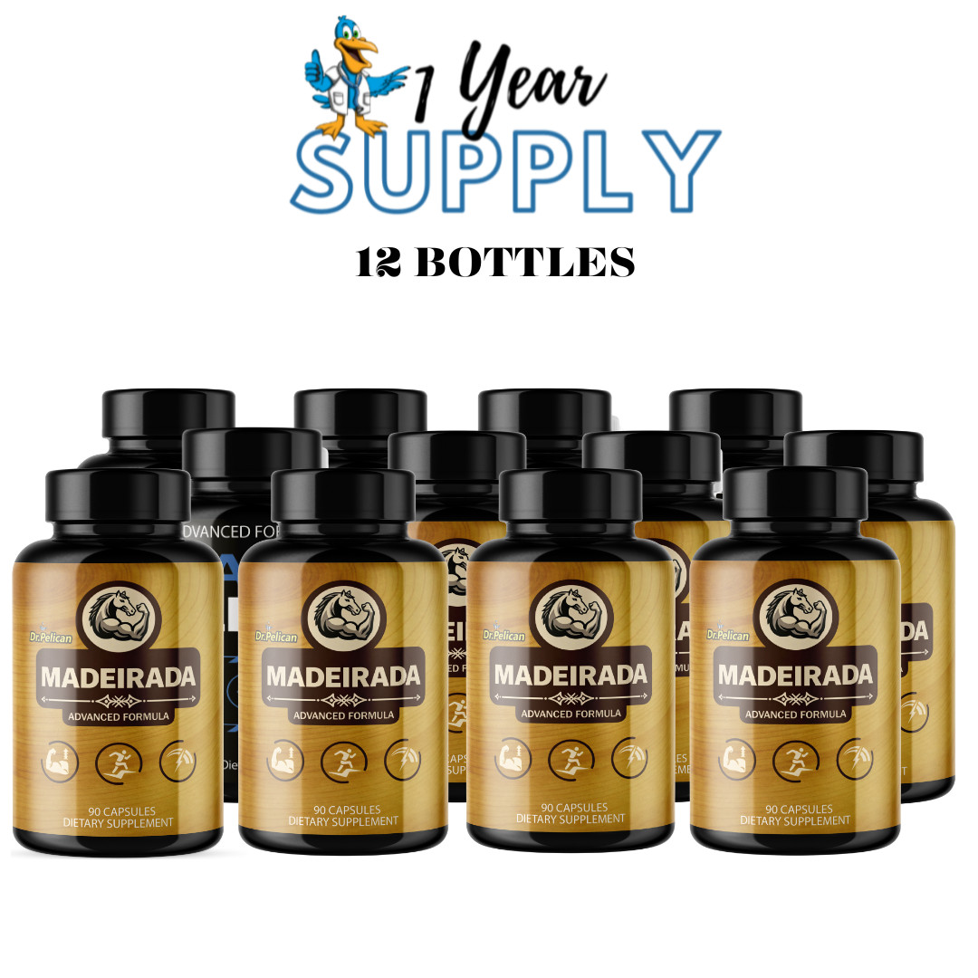 Madeirada- Bodybuilding & Men’s Health Support- 12 Bottles- 1080 Capsules