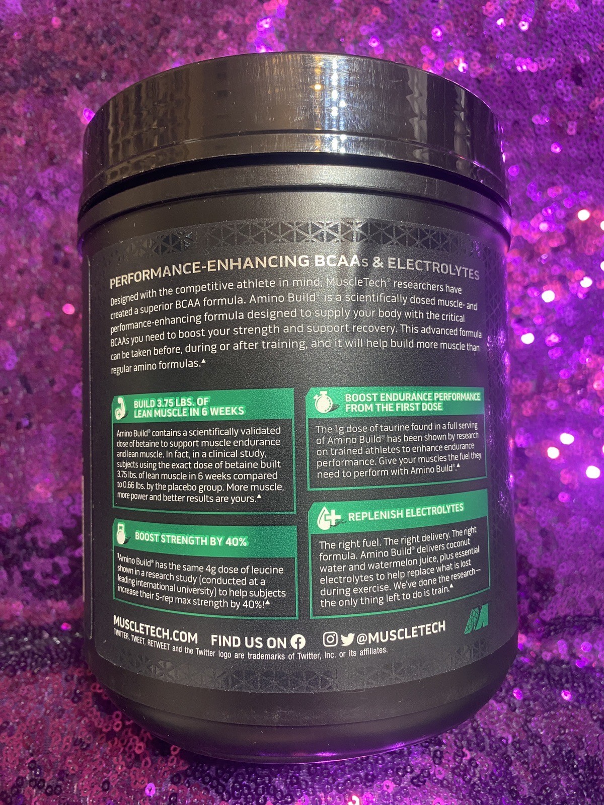 2-Pack MuscleTech BCAA Powder -Men & Women Strawberry Watermelon Boosts Strength
