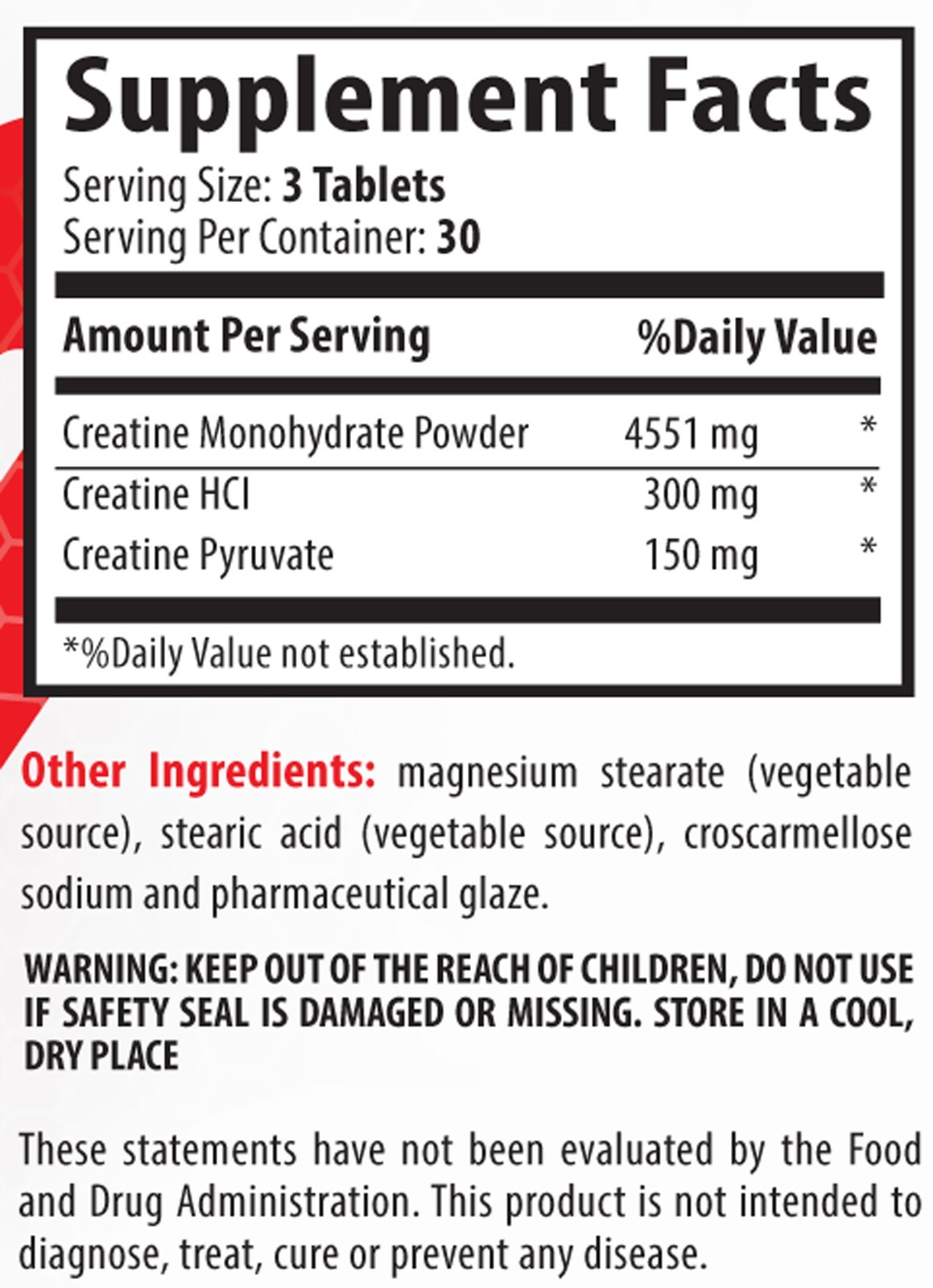 Tri-Phase Creatine 5000mg (3 Bottles 270 Tablets)