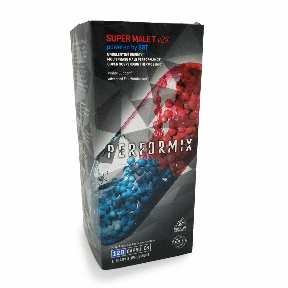 PERFORMIX SUPER MALE T v2X 120 Liquid caps Thermogenic Testosterone Boost Energy