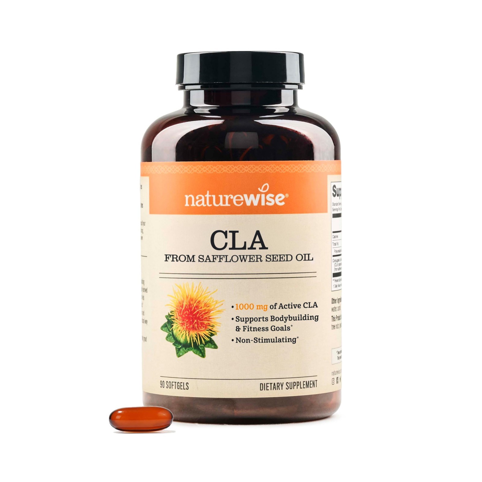 CLA 1250 Conjugated Linoleic Acid Supplement 90 Softgels Non-GMO Gluten Free