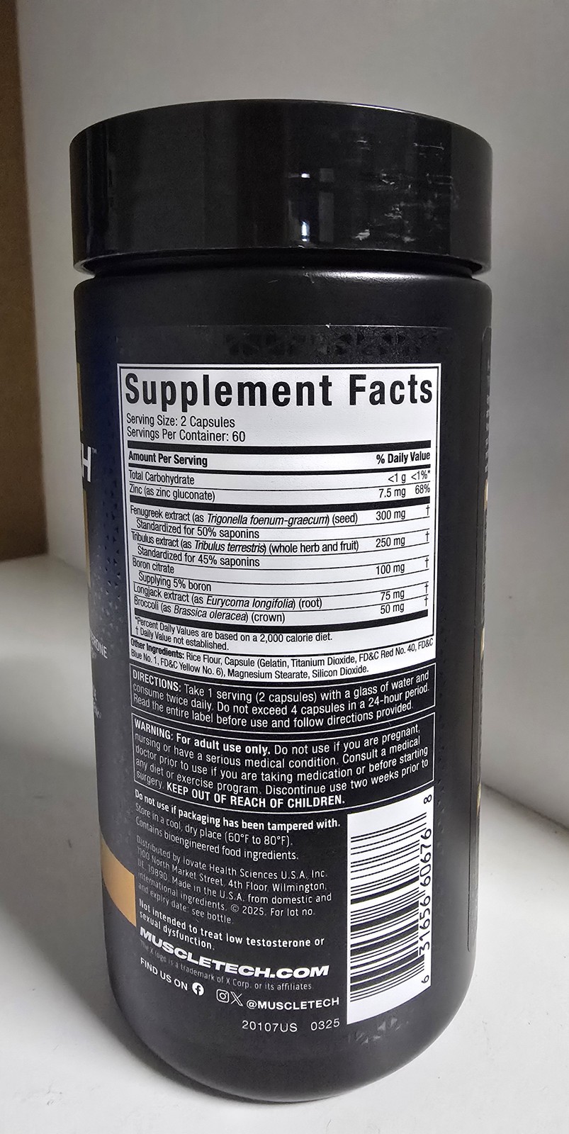 MuscleTech AlphaTest Testosterone Booster 120 ct