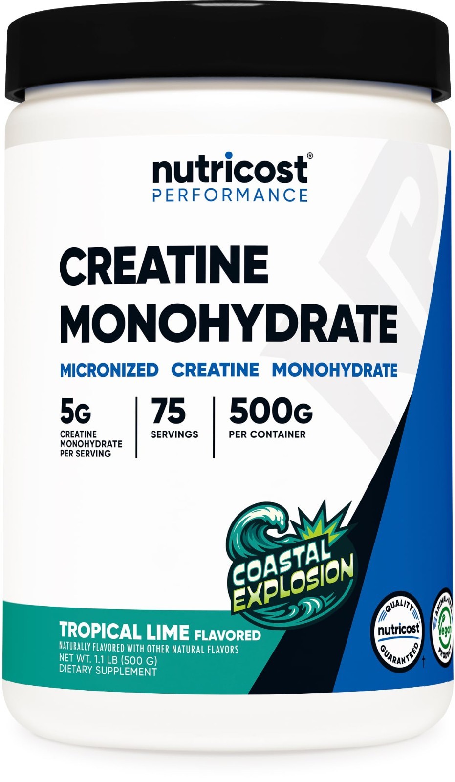 Creatine Monohydrate Powder – Micronized, Vegan, Gluten-Free, 500g – Muscle Grow