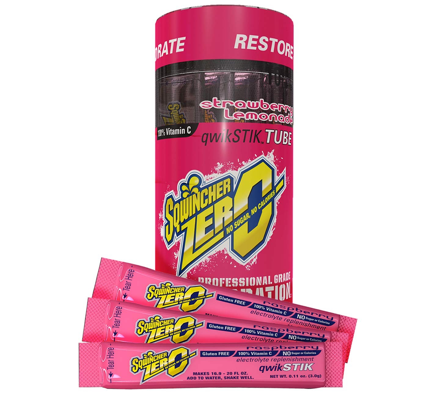 Sqwincher Qwik Stik 10 Count Tubes Variety Bundle -1 Tube Each