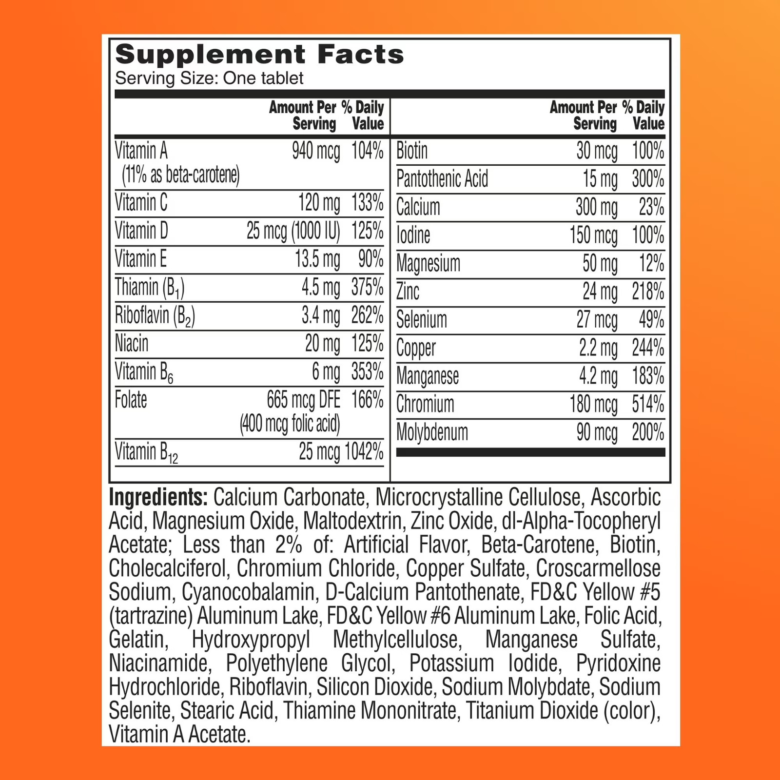 ONE A DAY WOMENS 50+ HEALTHY ADVANTAGE MULTIVITAMIN (300 TABLET) oneaday 1 multi