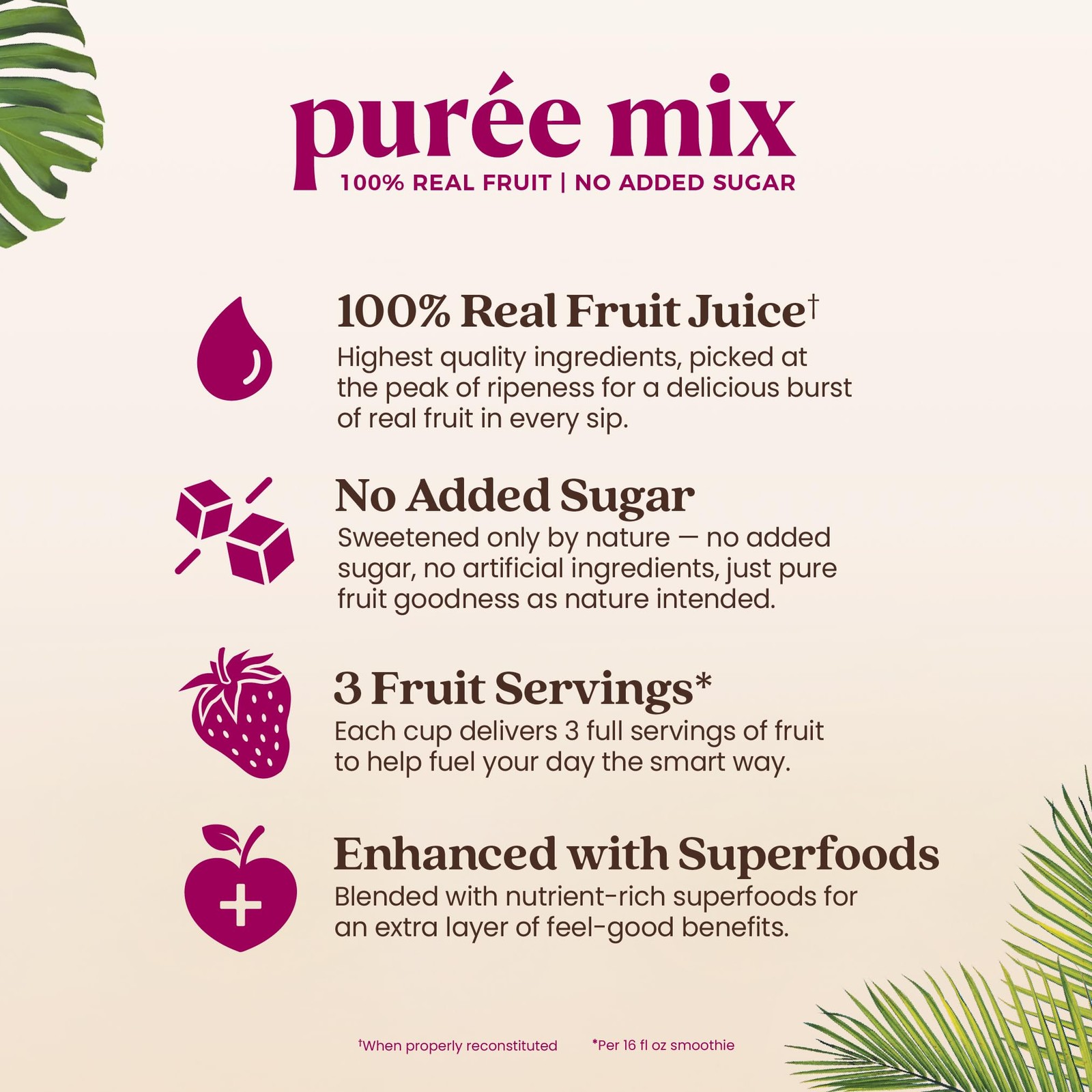 Smartfruit Harvest Greens + Detox, 100% Real Fruit Purée, Non-GMO, No Additives,