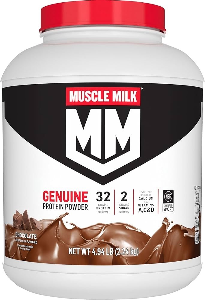 Muscle Milk Genuine Protein Powder Chocolate 4.94 Pound 32g Protein/serving NEW