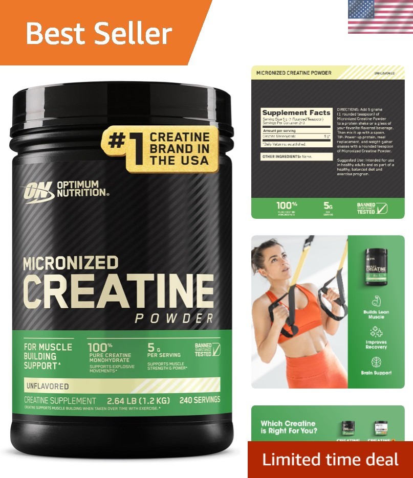 Brand New Micronized Creatine Monohydrate Powder, Unflavored, 240 Servings, 1…