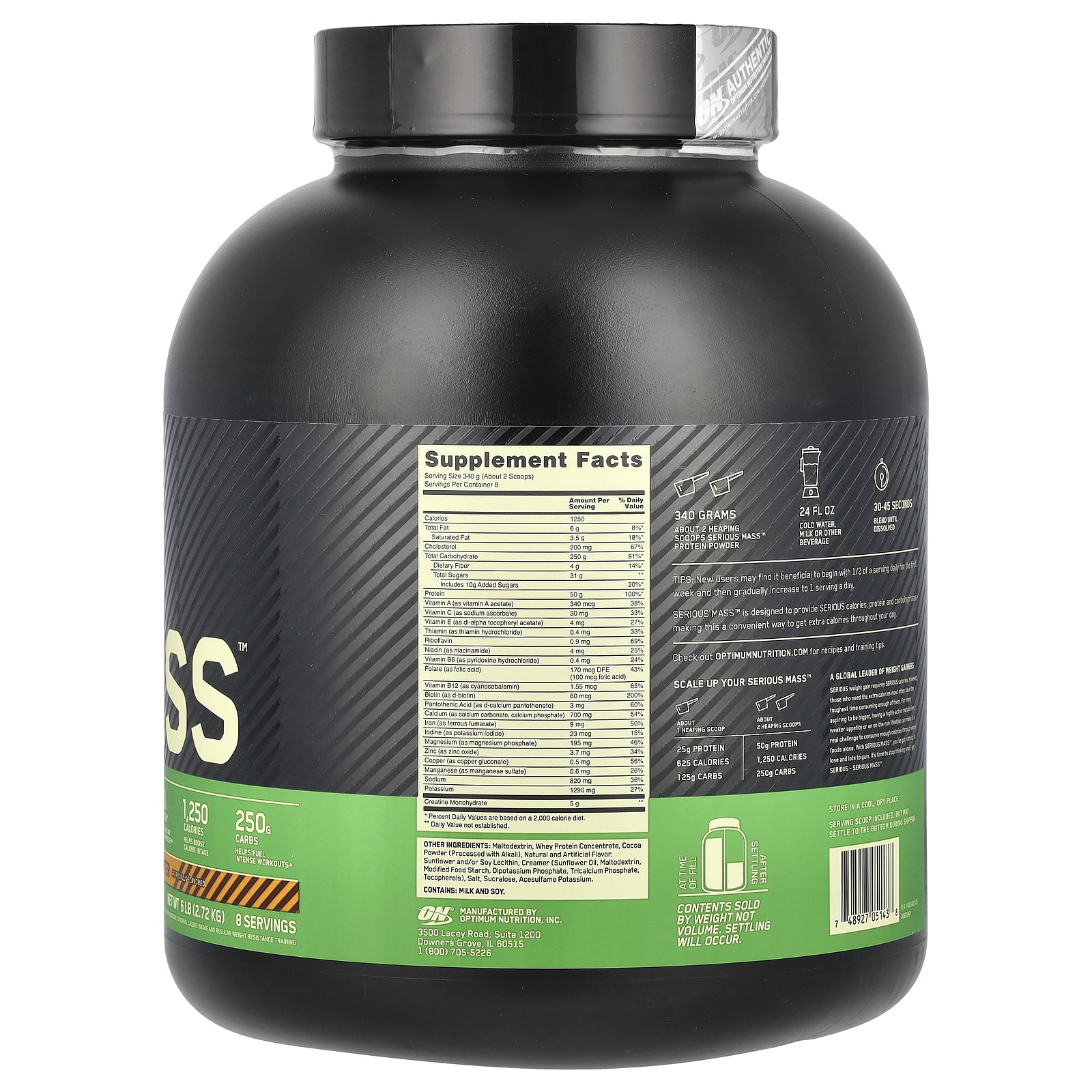 Serious Mass™, Protein Powder Supplement, Chocolate Peanut Butter, 6 lb (2.72