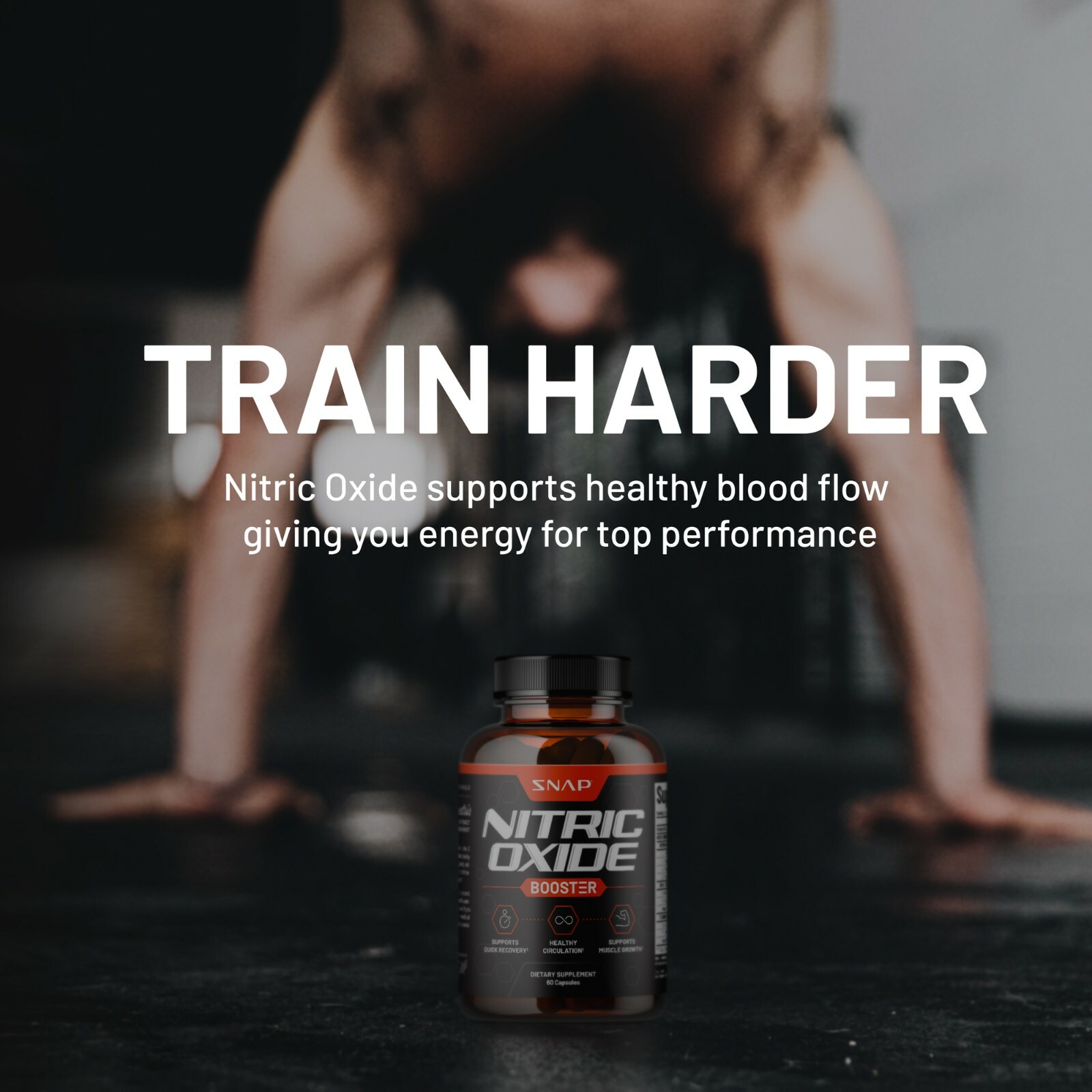Nitric Oxide & Testosterone Booster for Men, L Arginine, L Citrulline 60 & 90