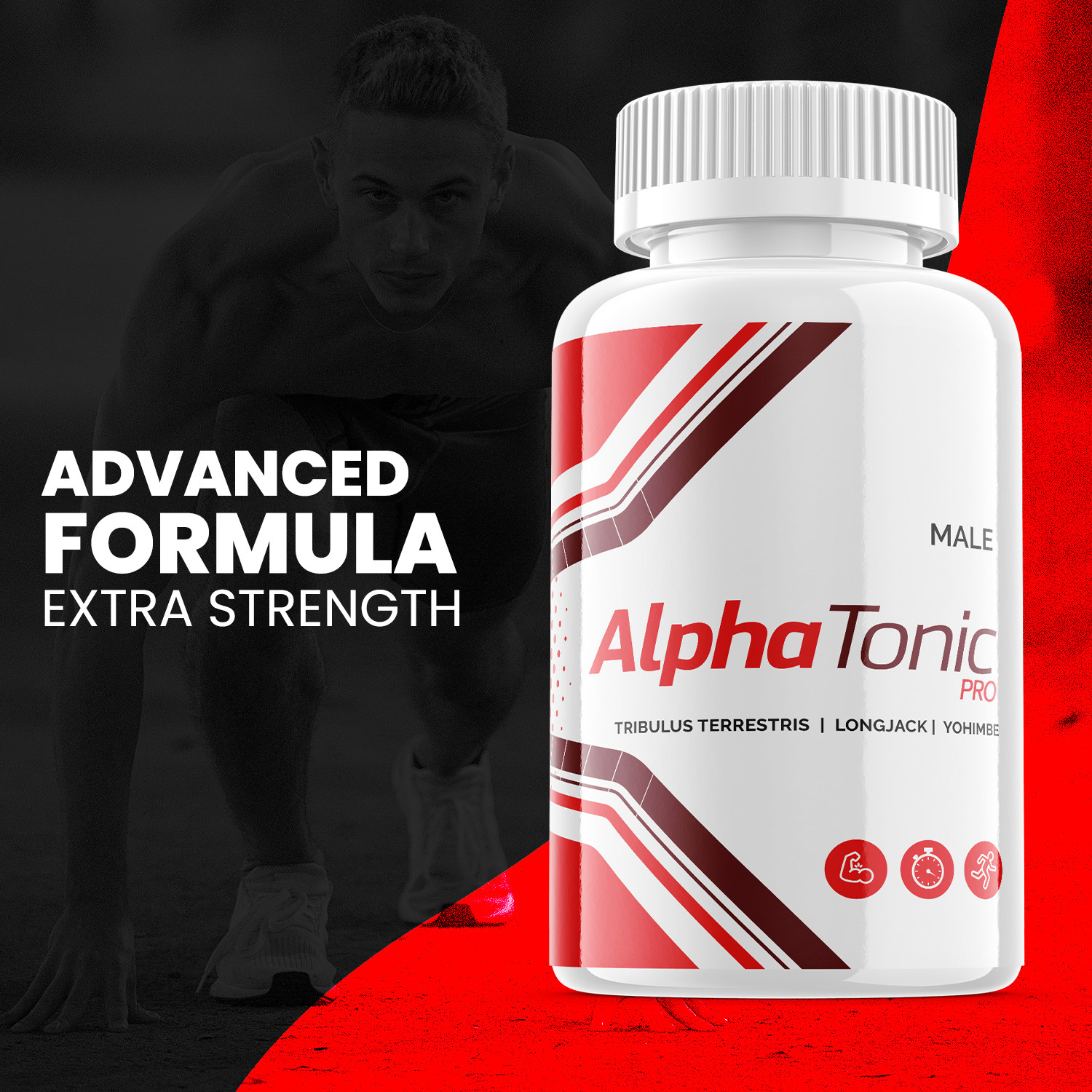 (5 Pack) Alpha Tonic for Men, AlphaTonic Male Performance Support (300 Capsules)