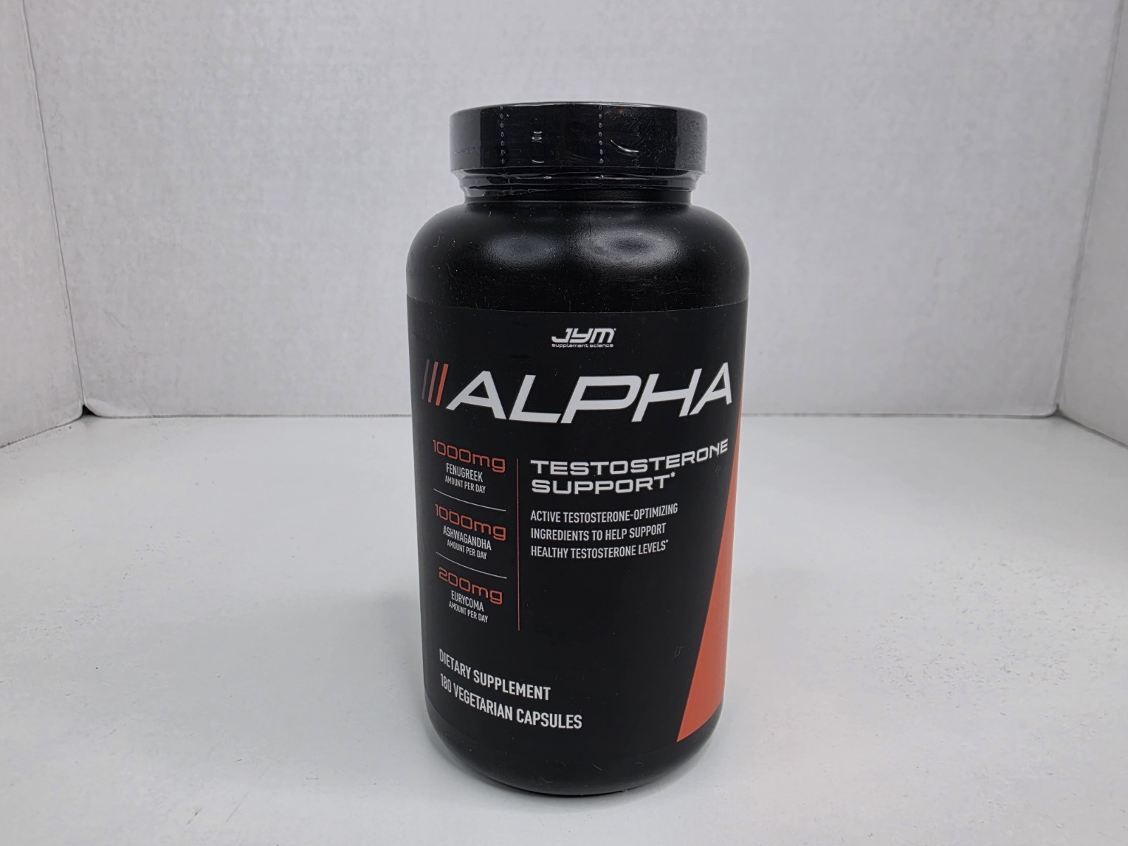 JYM Alpha Support Supplement 180 Vegetarian Capsules New Sealed