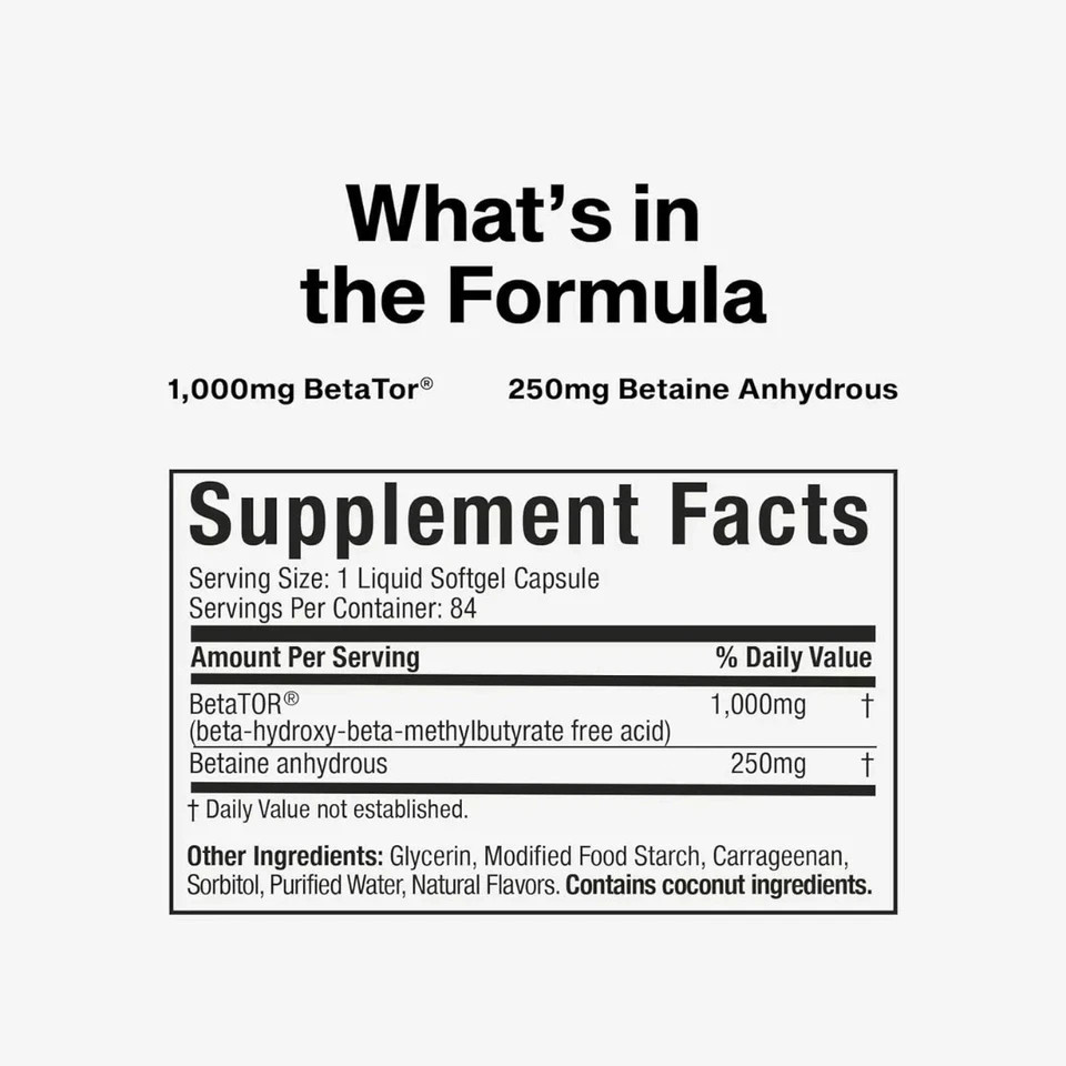 HMB Supplements 1000Mg, Clear Muscle (42 Liquid Softgels) – Highest Grade HMB fo