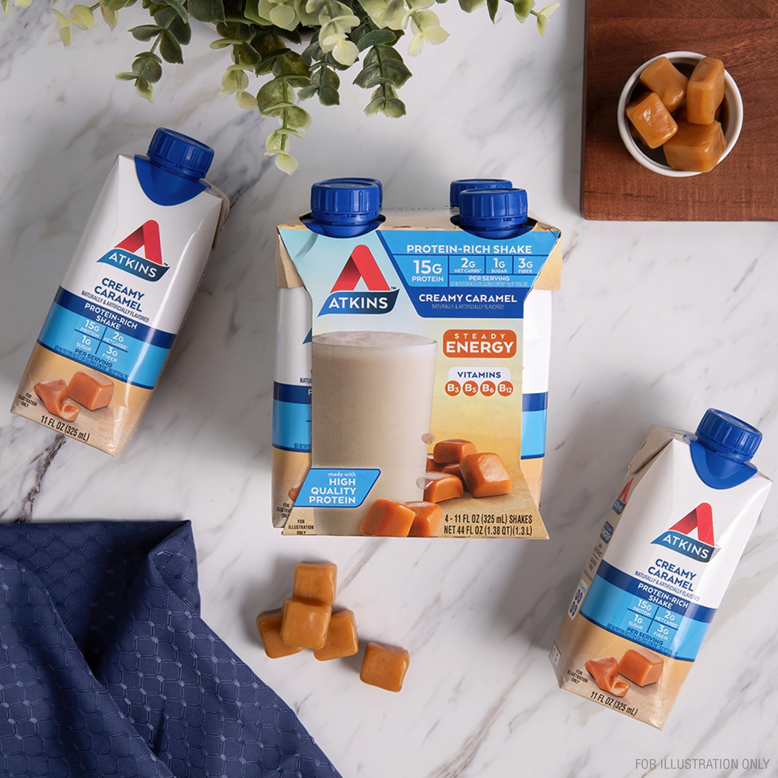 Atkins Atkins Energy Shake Creamy Caramel 4 Count Pack Of 3 604115